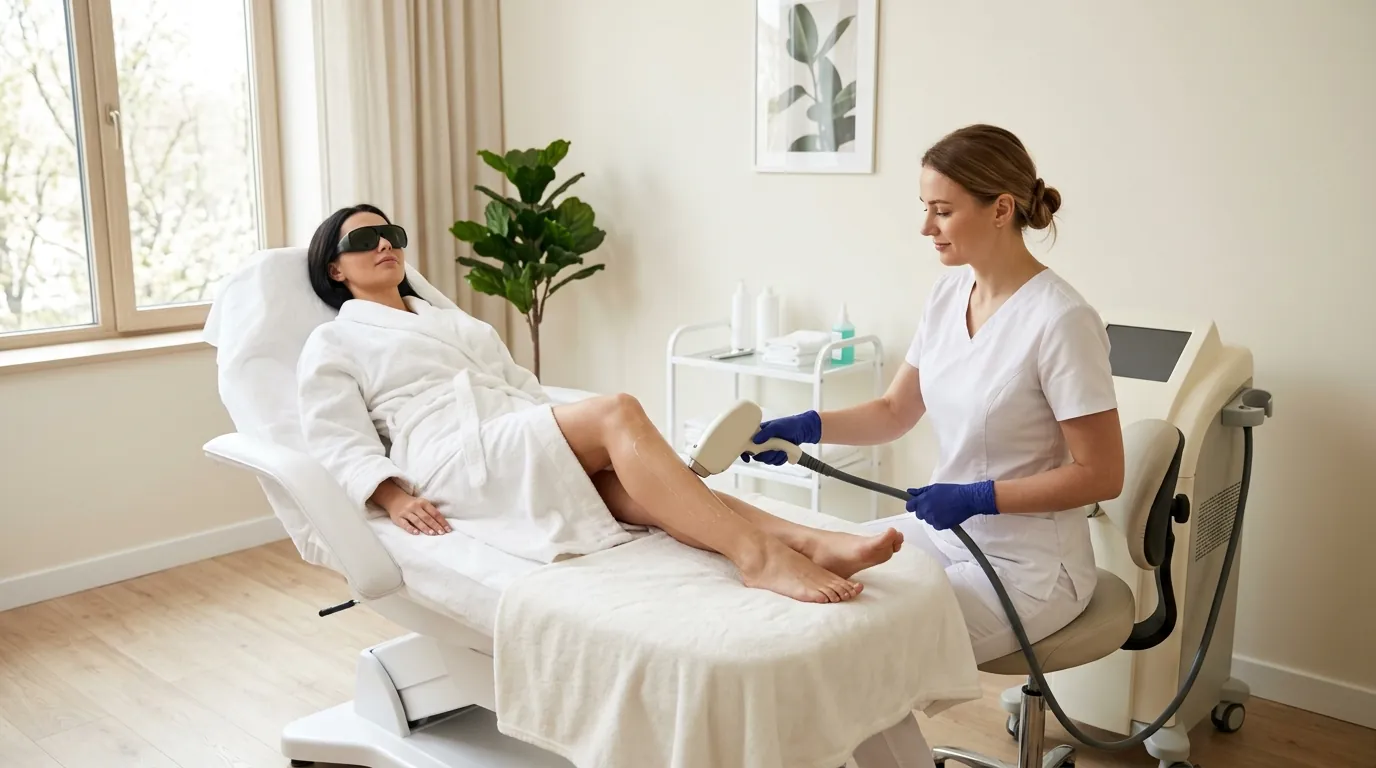 Laser Hair Removal treatment in progress at the studio