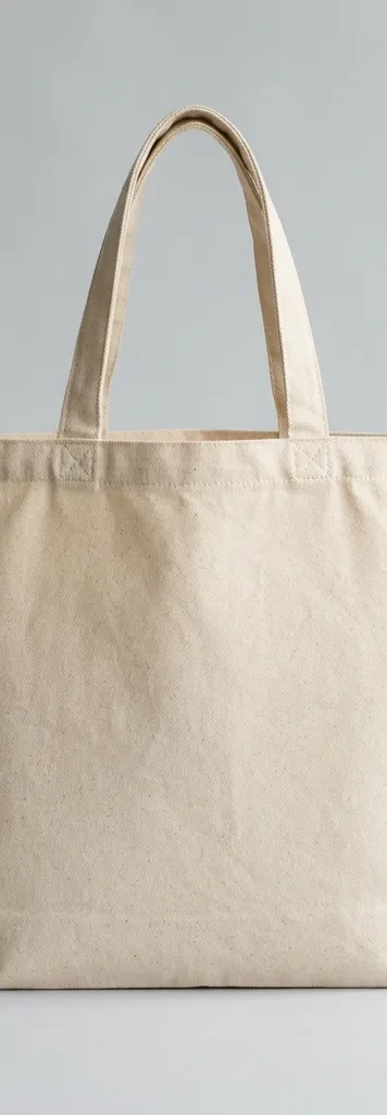 Canvas tote bag studio shot