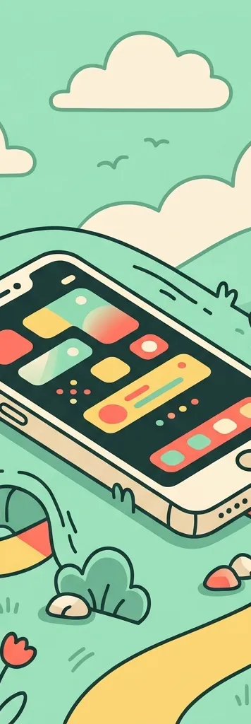 Isometric landscape illustration
