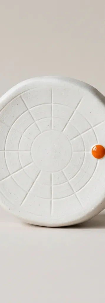 White ceramic dial object