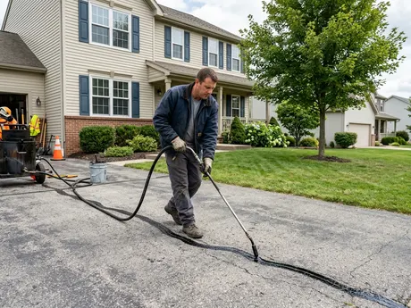 Crack & Pothole Repair work in progress