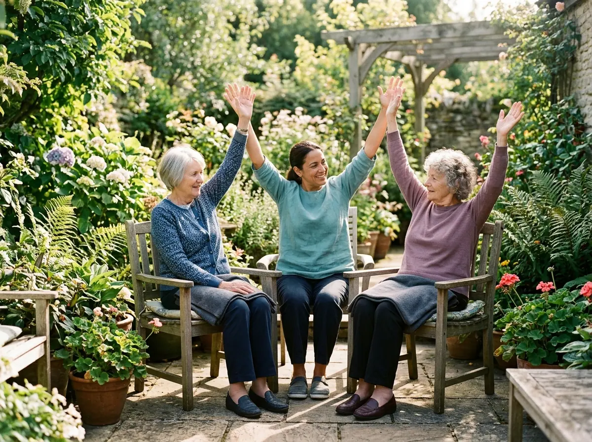 Marigold caregivers and older adults sharing an everyday moment