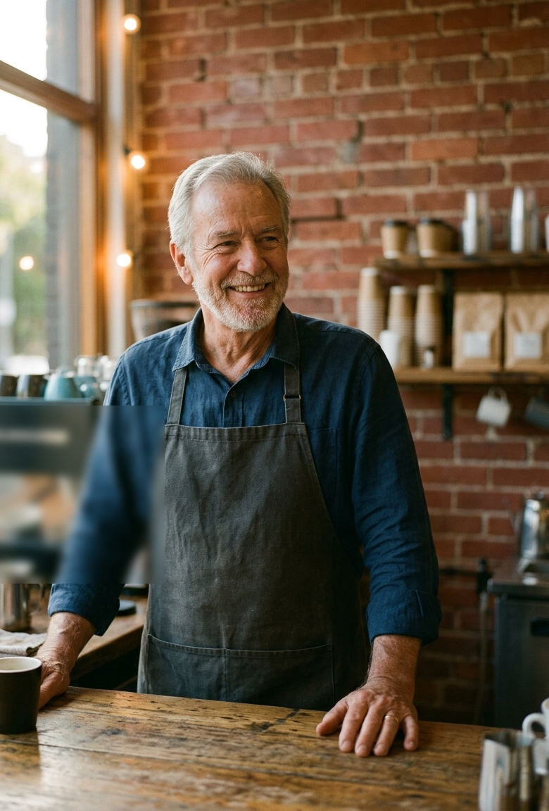 Sam Deveraux, Floor host at Ombra Coffee Bar