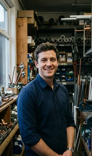 Portrait of the scheduling manager in the shop store room