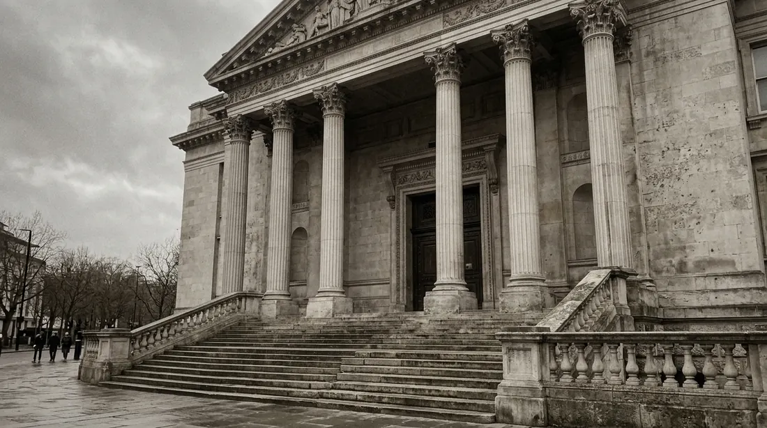 Stone steps of a courthouse