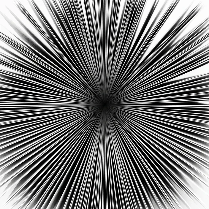 Black and white photograph of book pages converging to a point