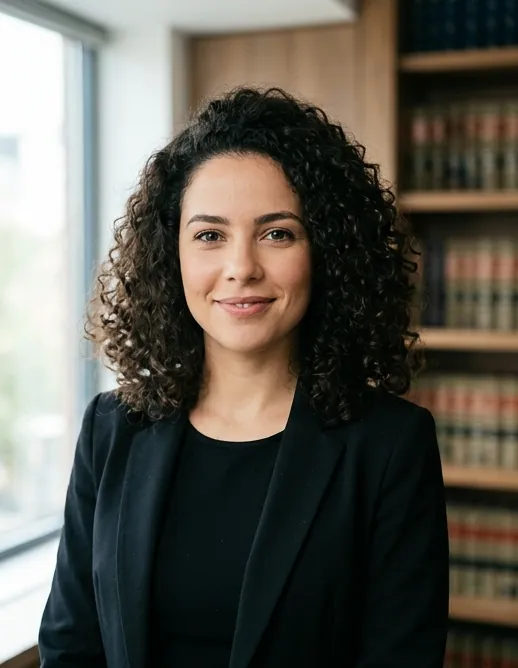 Ana Beatriz Costa, staff attorney, in a black blazer