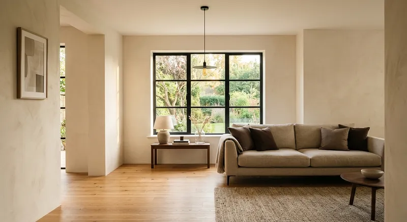 Finished living room