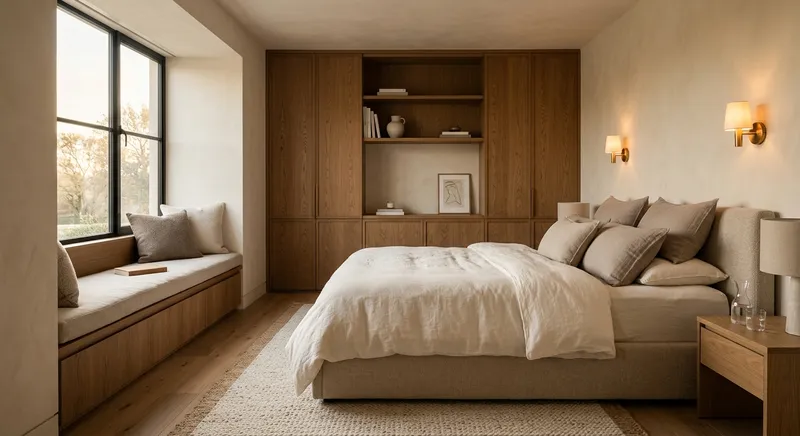 Bedroom with oak joinery