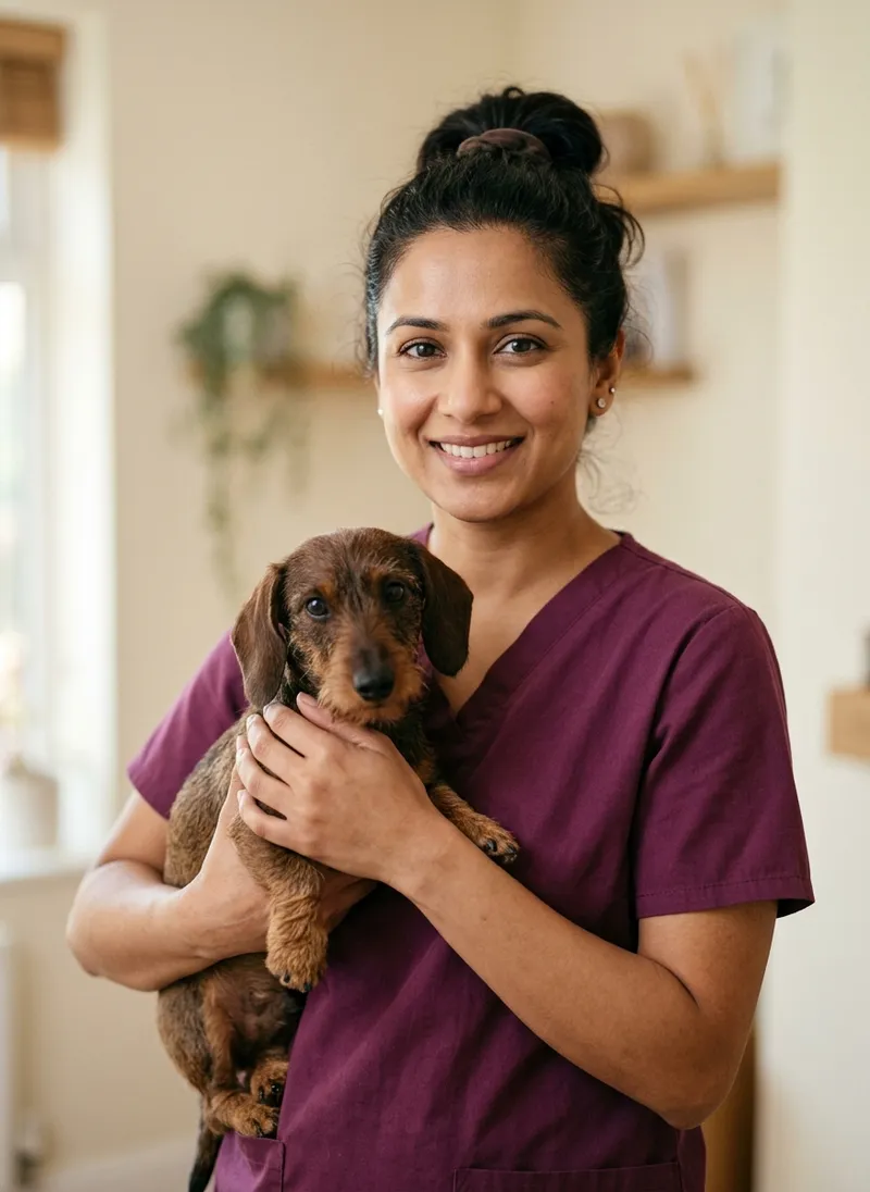 Portrait of Asha Venkat, Lead Veterinary Technician at Wrenfold Veterinary Group