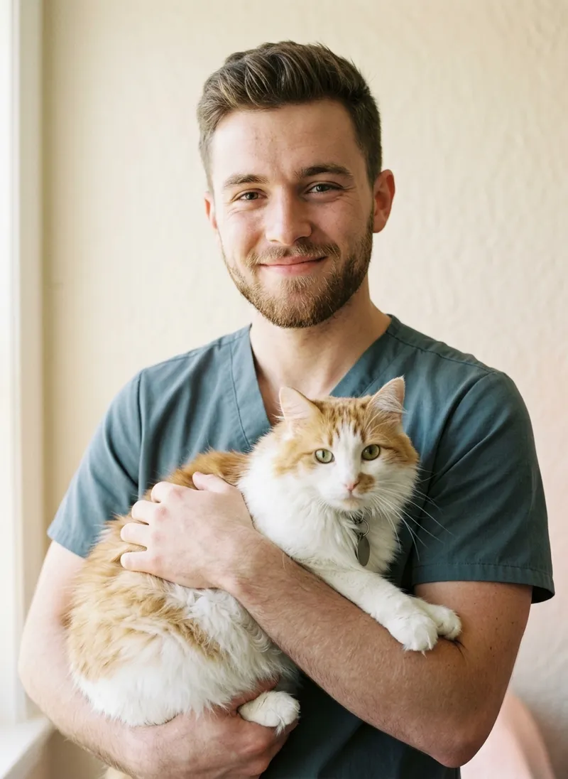 Portrait of Caleb Rourke, Veterinary Technician at Wrenfold Veterinary Group