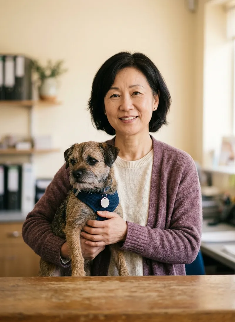 Portrait of Grace Tanaka, Clinic Administrator at Wrenfold Veterinary Group