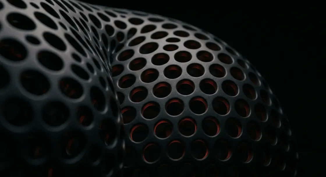 Abstract perforated sphere render