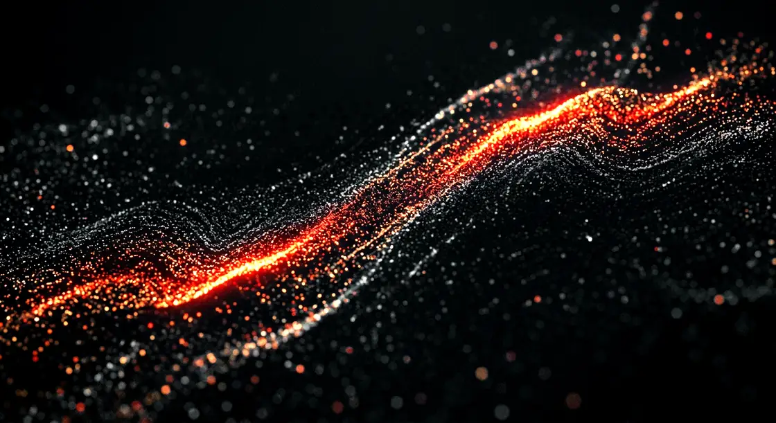 Abstract particle wave render