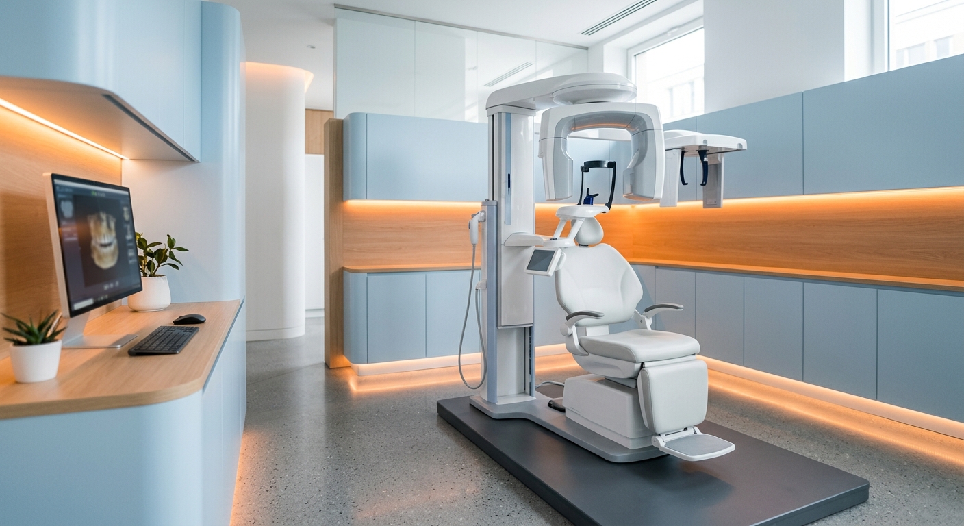 A Beacon clinician reviewing a patient's 3D dental scan