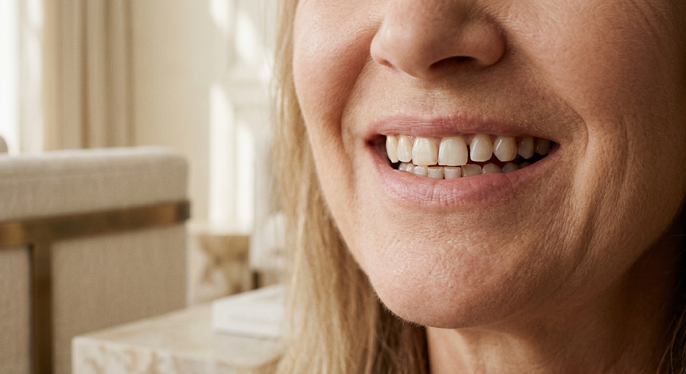 Smile makeover, before (illustrative)