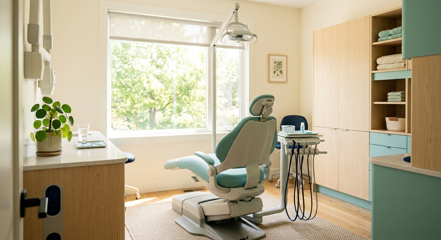 A calm, modern treatment room