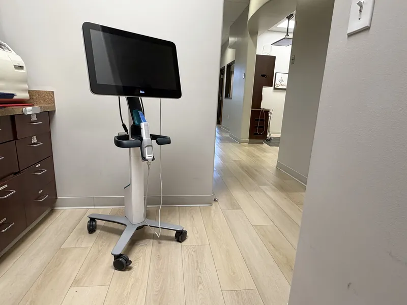 The iTero digital scanner cart in the hallway
