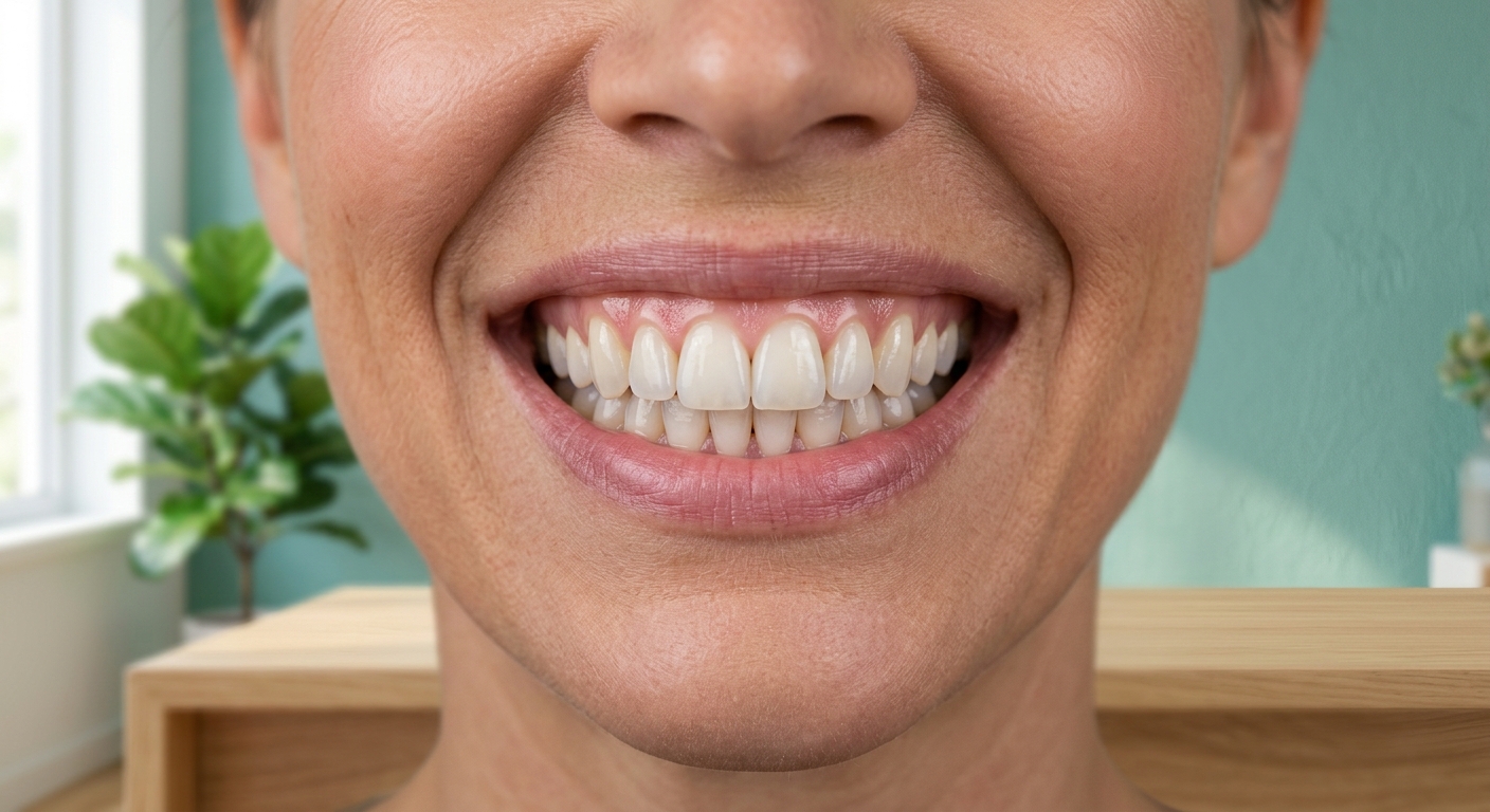 The same smile after cosmetic treatment (illustrative demo)