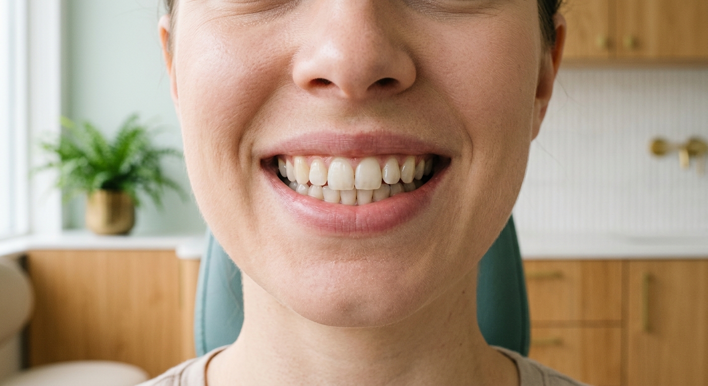 Before: a natural smile prior to treatment