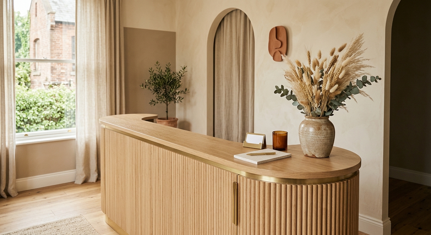The Lumina studio reception in soft morning light