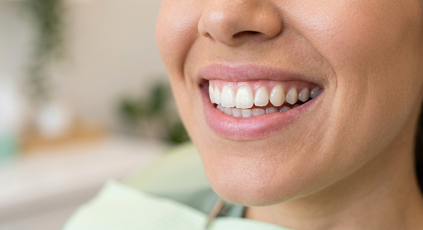 A brighter smile after professional whitening