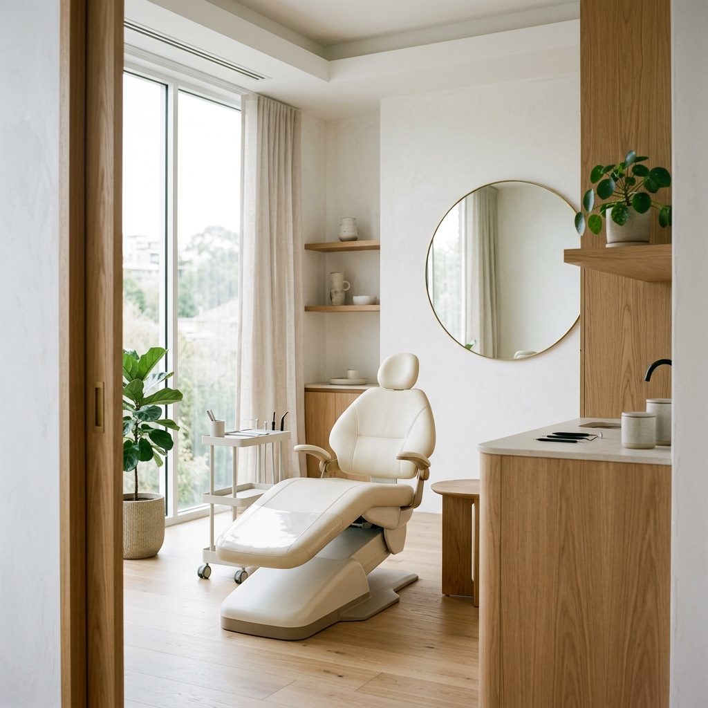 A calm treatment room at Sidereal Dental