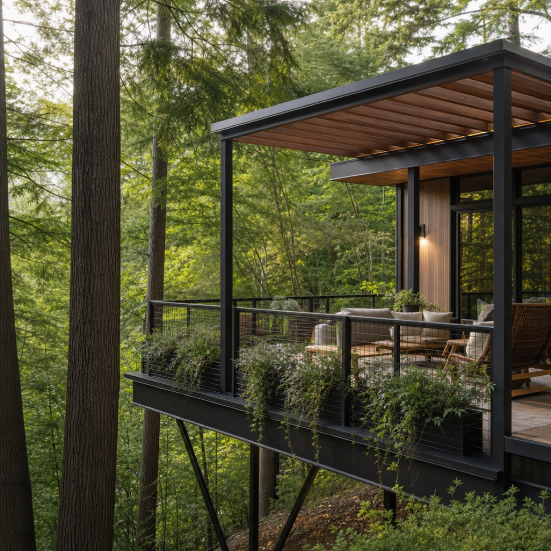Blending the home into the grove