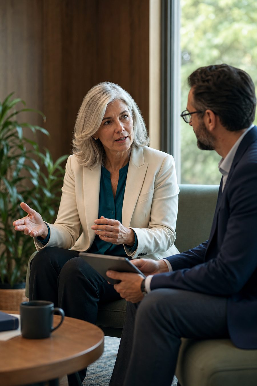 Advisors in a working session