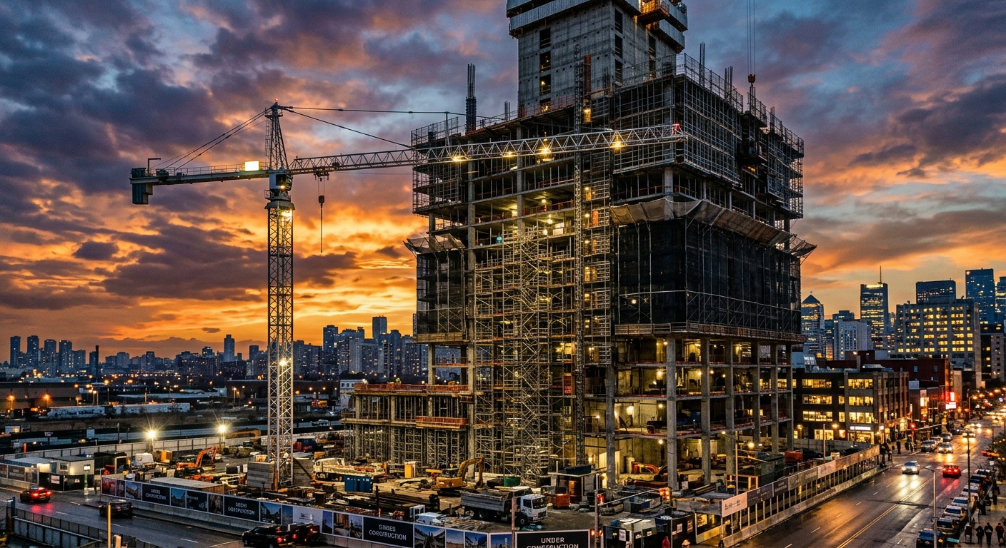 Two Ironvale engineers reviewing a refinery build on site