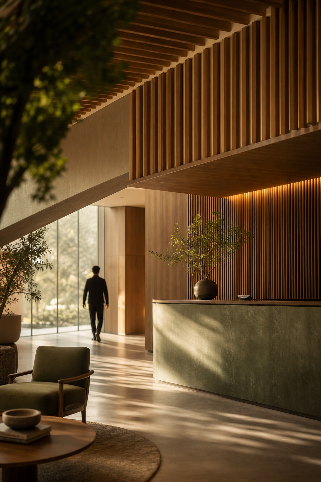 Warm architectural interior