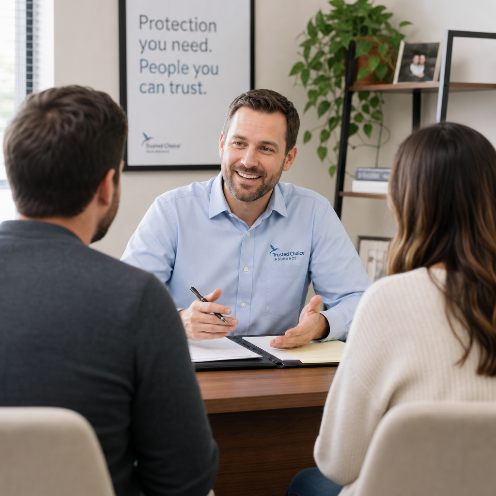 Adviser meeting with clients