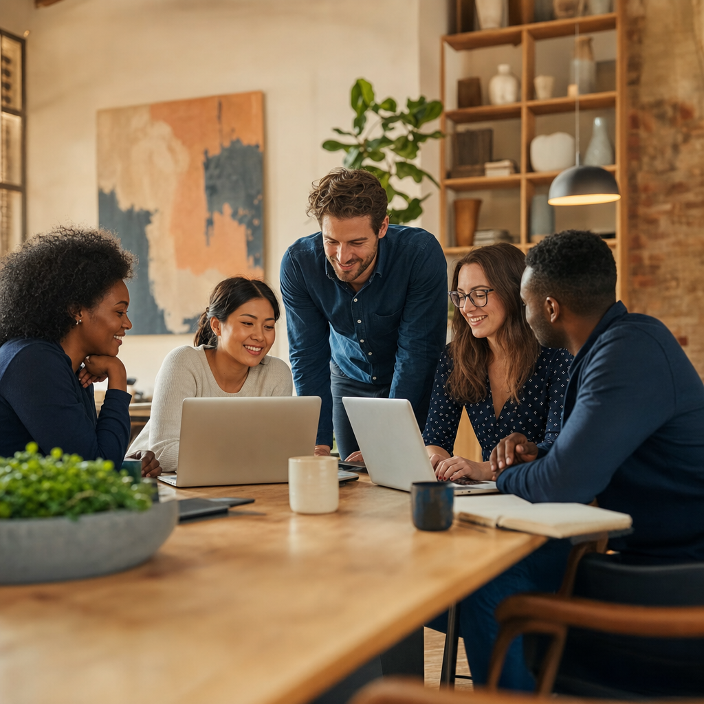 A marketing team in a working session
