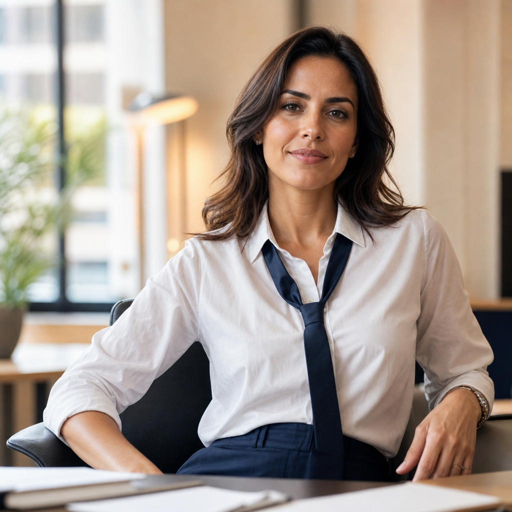 A professional advisor in a bright office