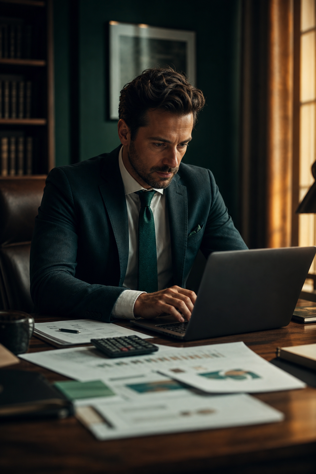 An advisor at work on a client plan