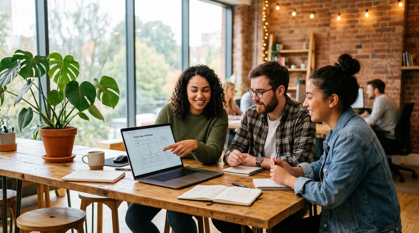 The Brightfold team working together