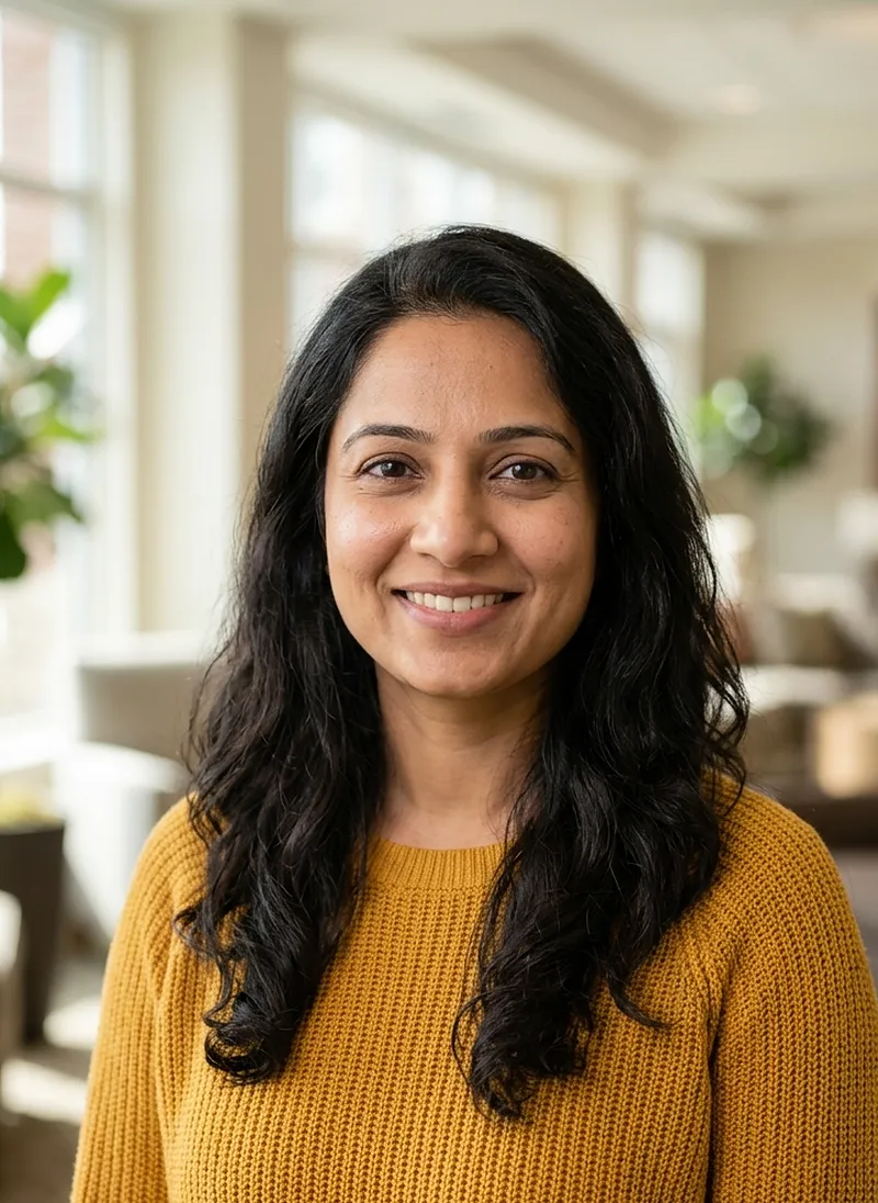 Portrait of Anjali Mehta, Life Enrichment Director at Willowmere Senior Living