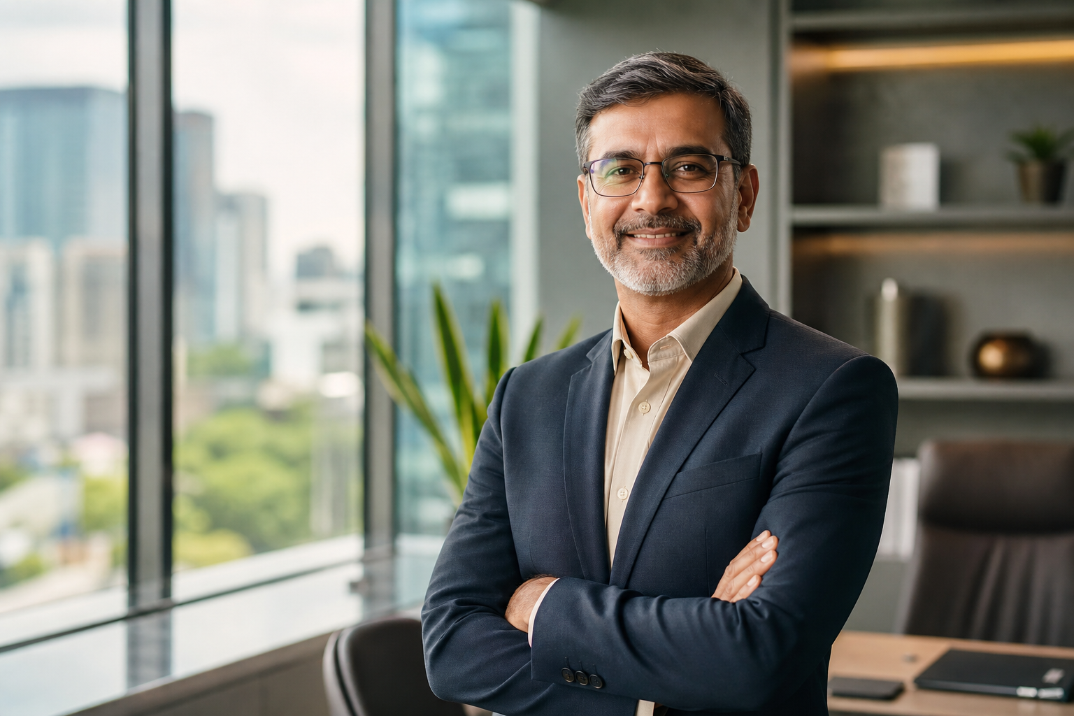 Financial advisor in a modern office