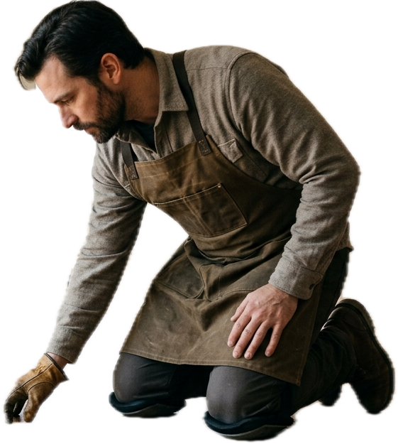 A tradesperson at work