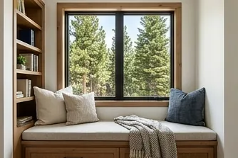 Window seat reading nook