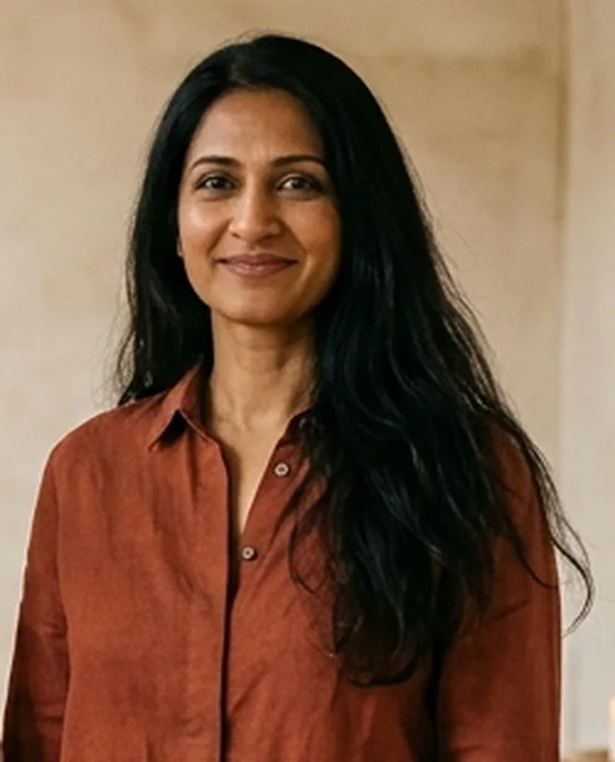 Portrait of Priya Raman, meditation guide