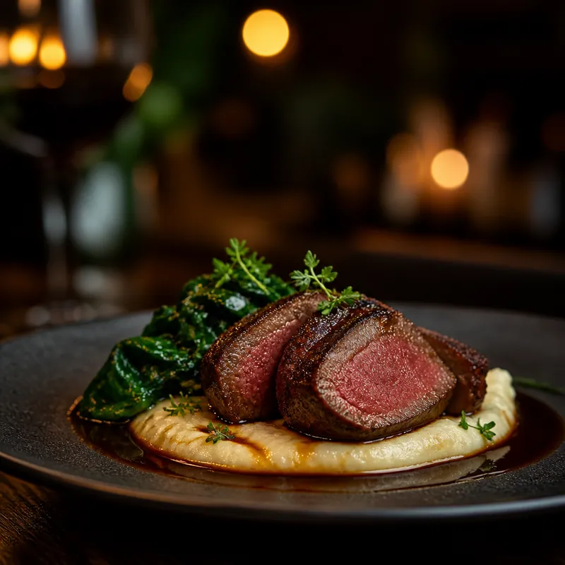 Ember beef, parsnip