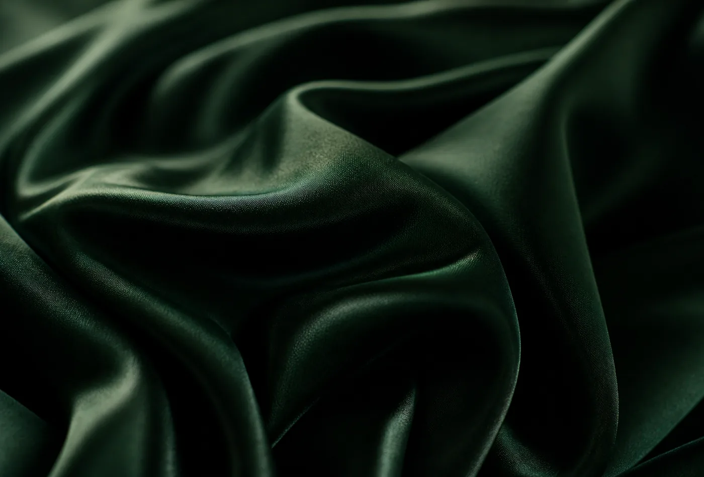 Folded dark green cloth