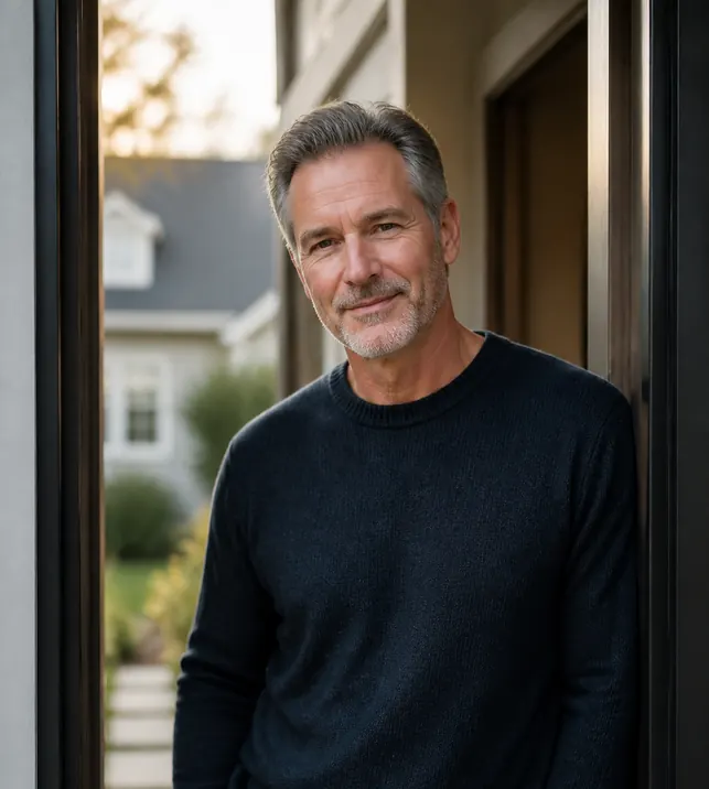 Owen Frazier photographed at home